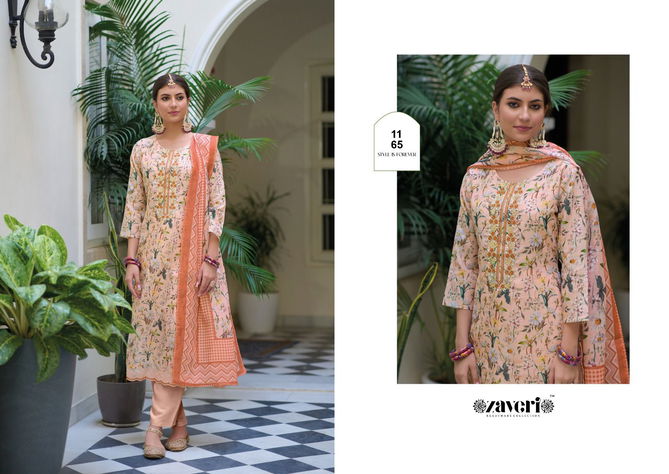 Ayleen By Zaveri Linen Readymade Printed Suits Catalog
